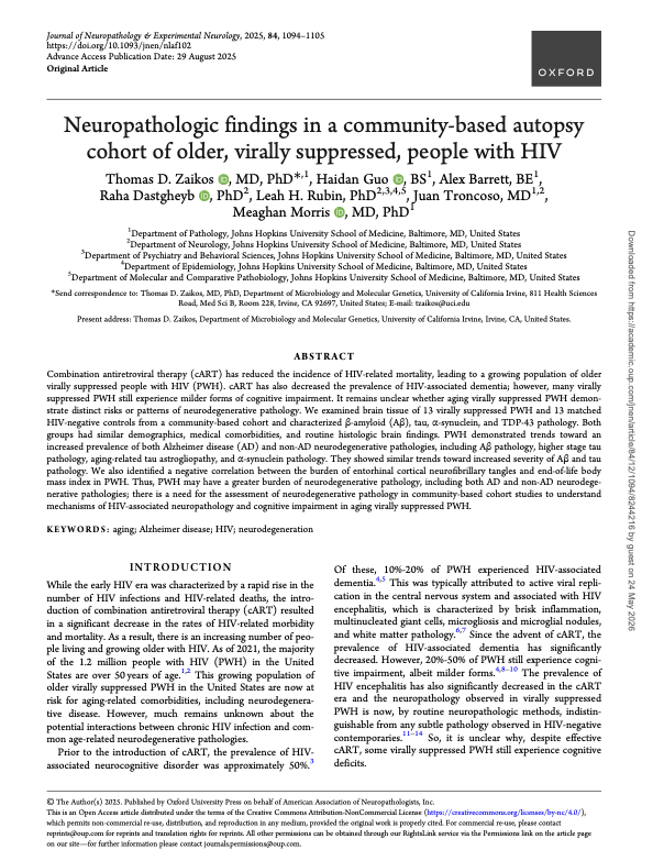 Figure from Neuropathologic findings in a community-based autopsy cohort of older, virally suppressed, people with HIV